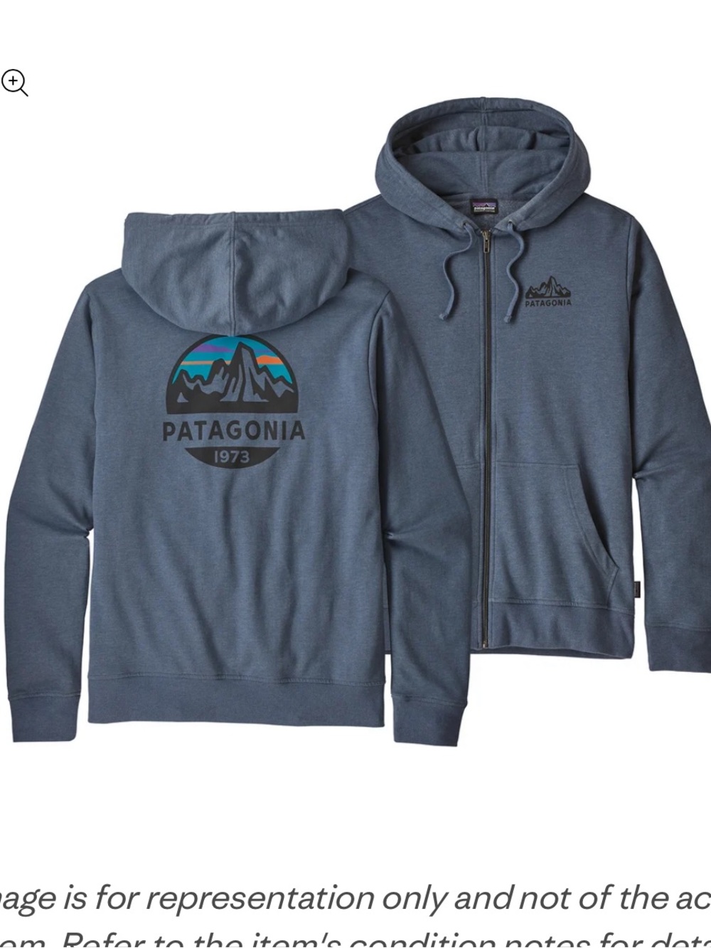 Patagonia Fitz Roy Scope Lightweight Full-Zip Hoody M organic cotton